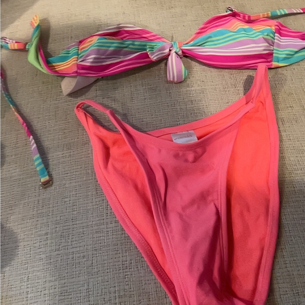 Colorful Striped Bikini Set
